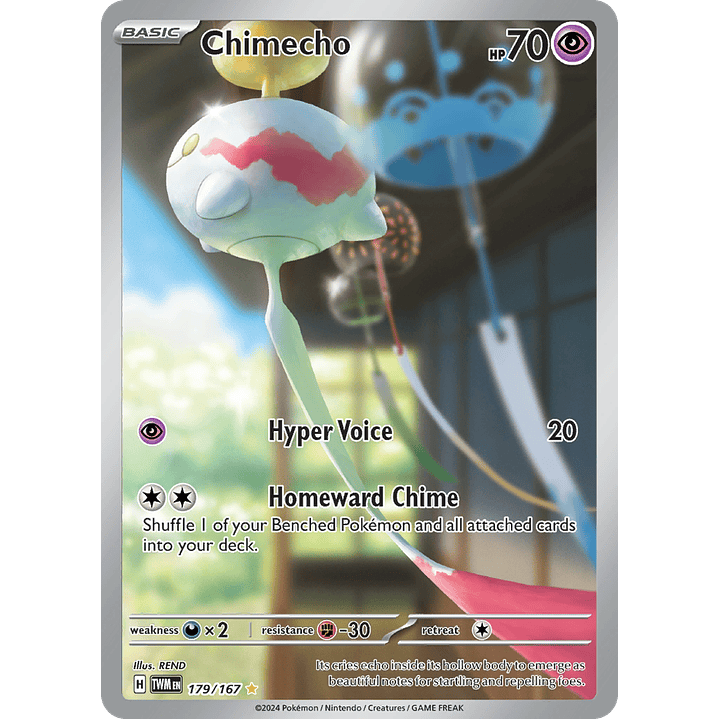 Chimecho - 179/167 - SV06 Twilight Masquerade Illustration Rare (NM) 1