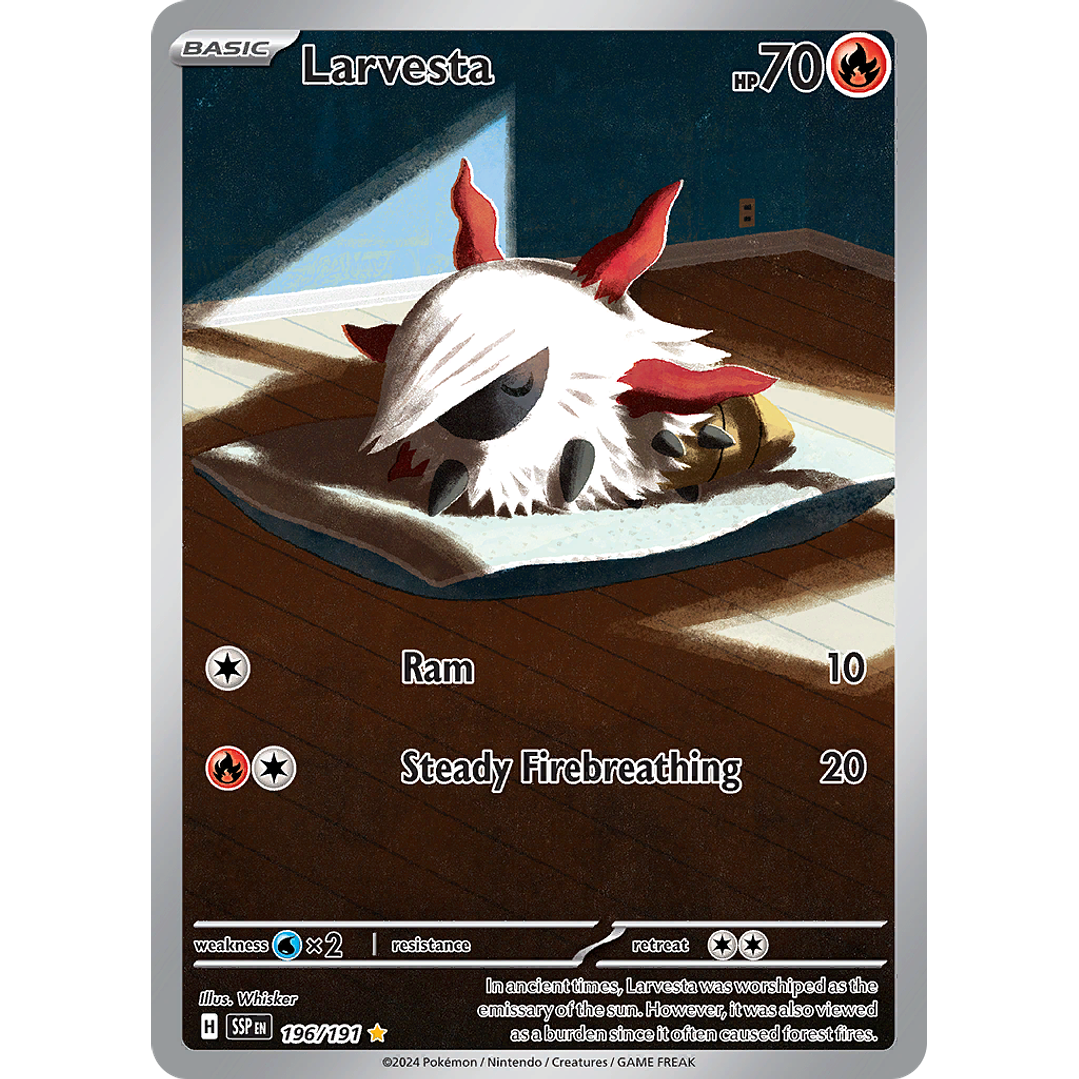 Larvesta 196/191 - SV08 Surging Sparks Illustration Rare (NM) 1