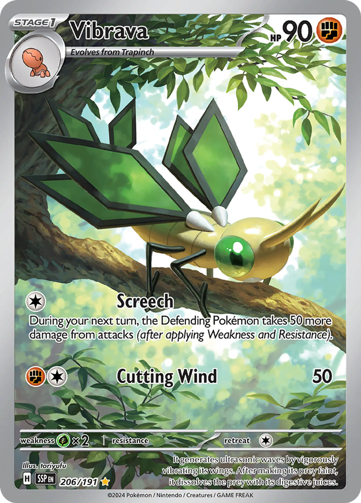Vibrava 206/191 - SV08 Surging Sparks Illustration Rare (NM) 1
