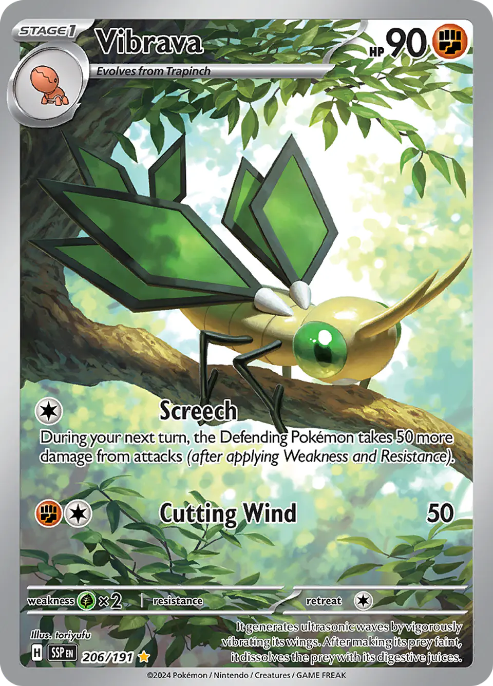 Vibrava 206/191 - SV08 Surging Sparks Illustration Rare (NM) 1