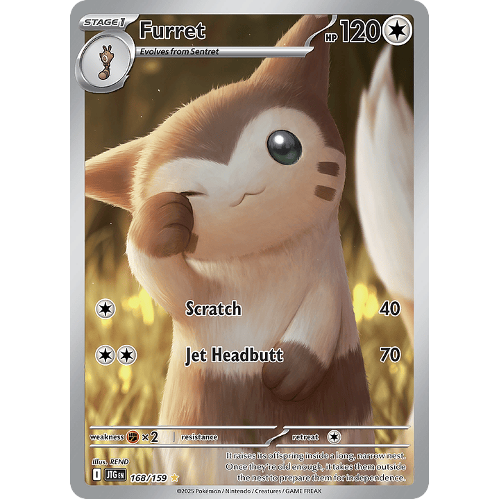 Furret 168/159 - SV09 Journey Together Illustration Rare (NM) 1