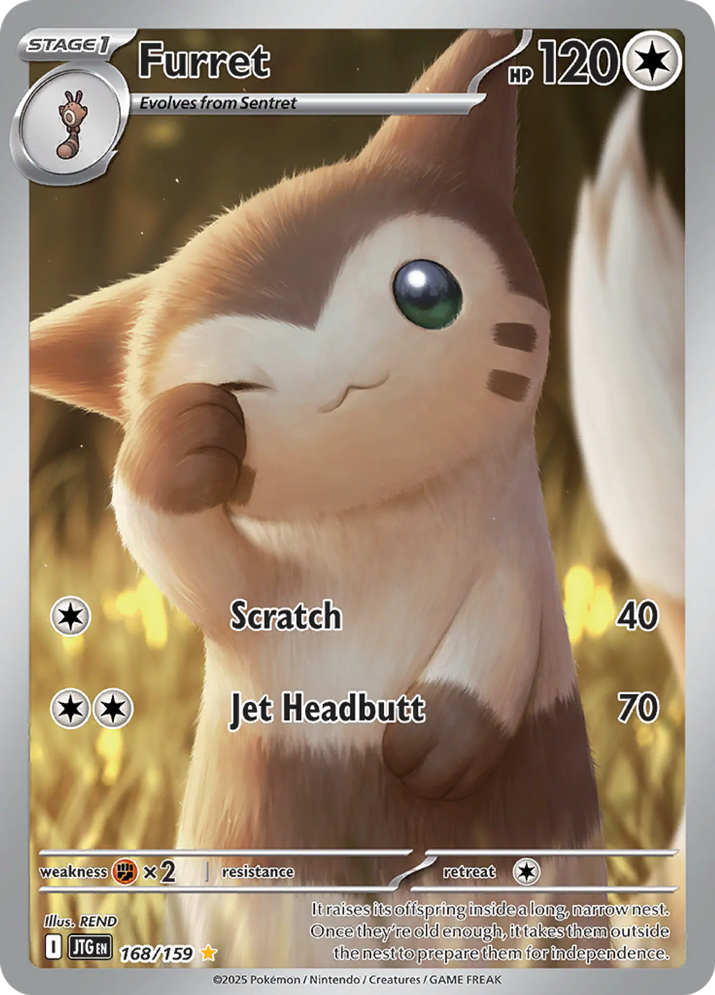 Furret 168/159 - SV09 Journey Together Illustration Rare (NM) 1