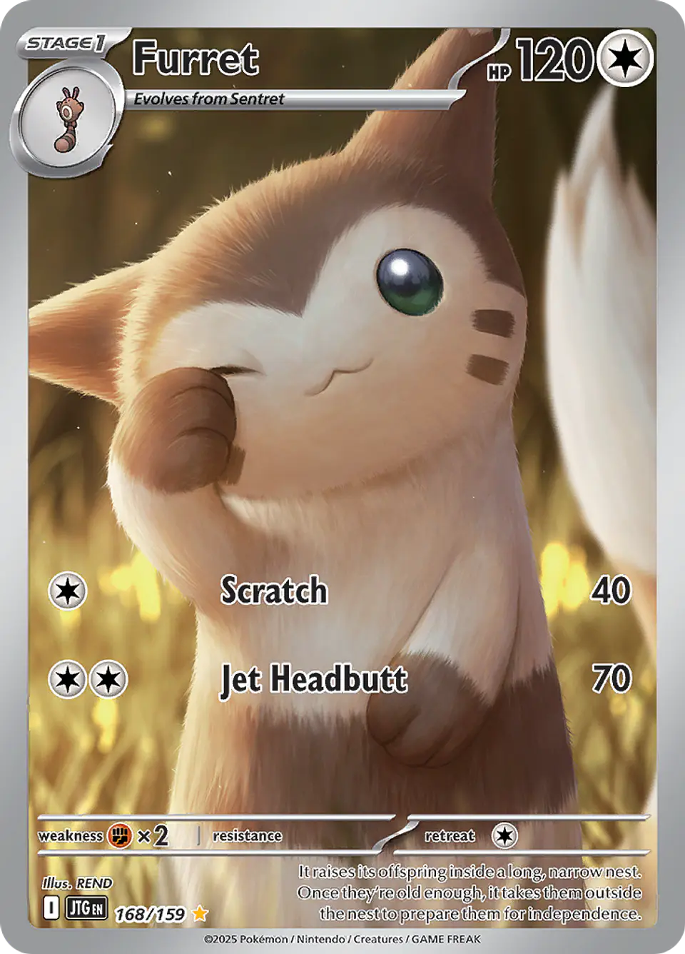 Furret 168/159 - SV09 Journey Together Illustration Rare (NM) 1