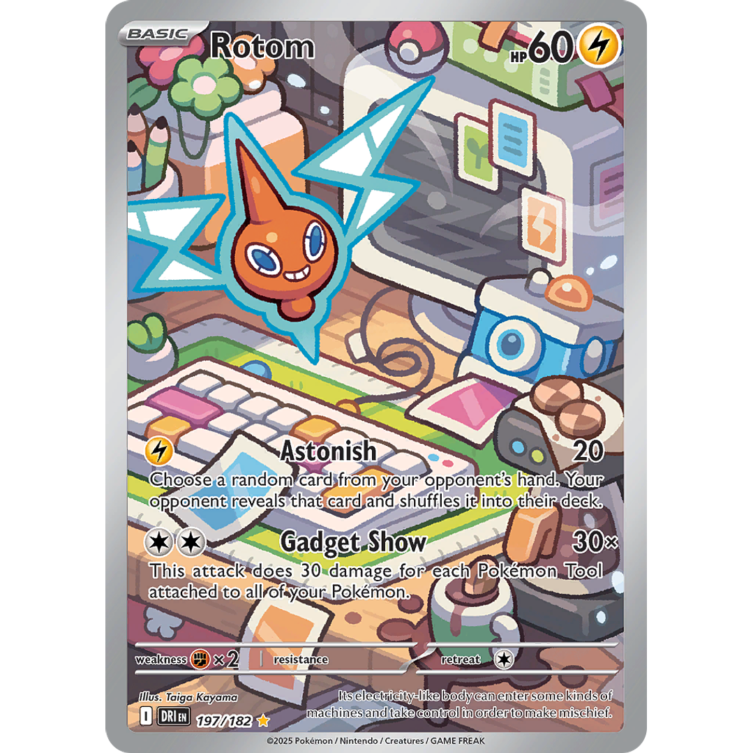Rotom 197/182 - SV10 Destined Rivals Illustration Rare (NM) 1