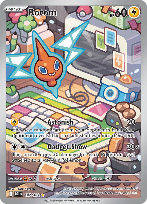 Rotom 197/182 - SV10 Destined Rivals Illustration Rare (NM)