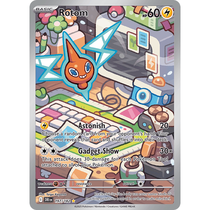 Rotom 197/182 - SV10 Destined Rivals Illustration Rare (NM) 1