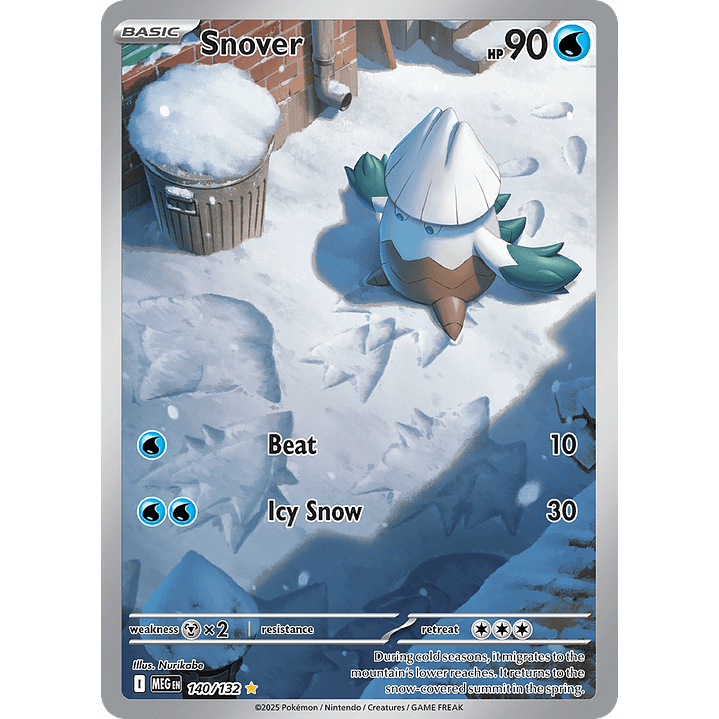 Snover 140/132 - ME01 Mega Evolution Illustration Rare (NM) 1