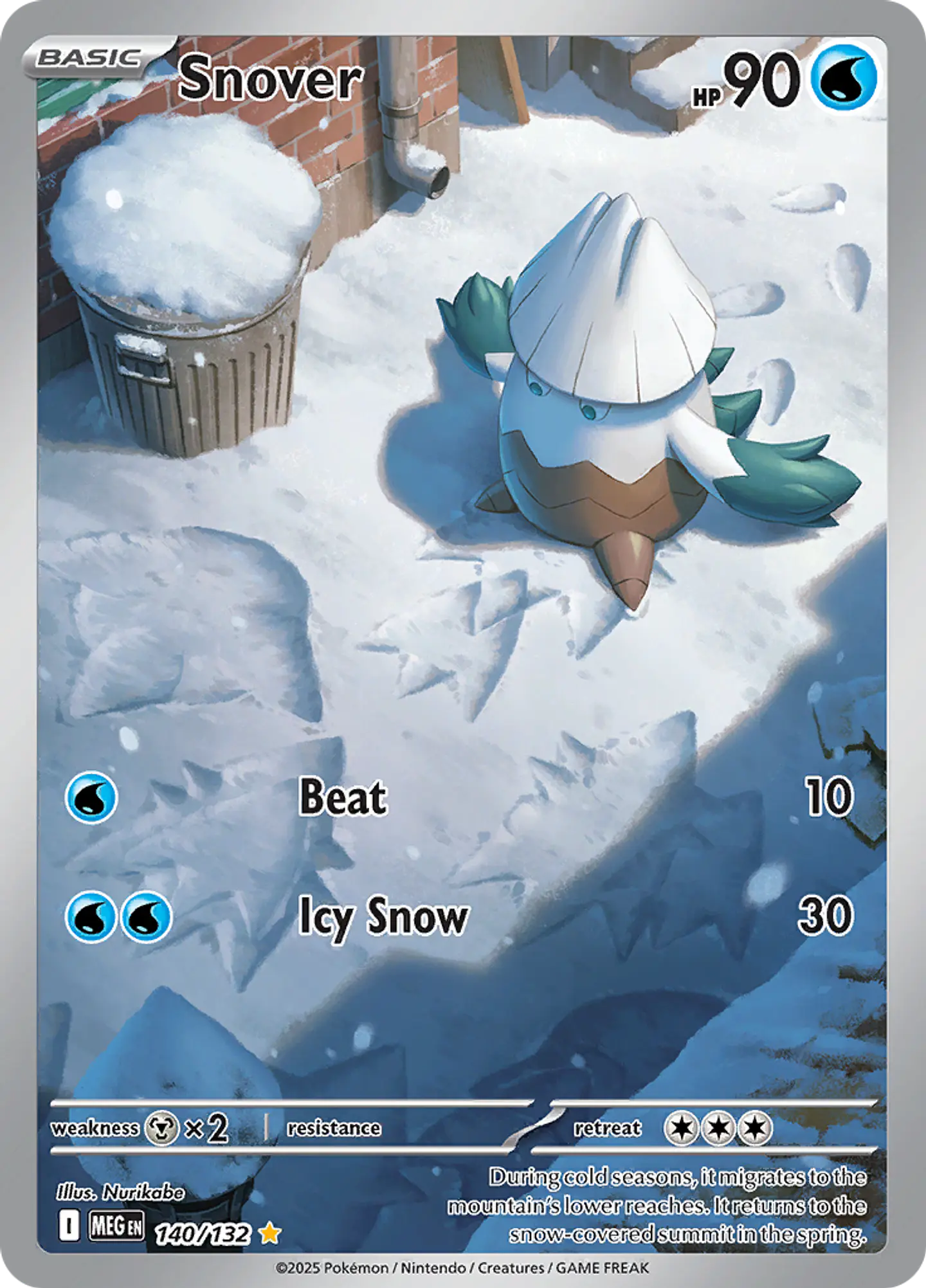 Snover 140/132 - ME01 Mega Evolution Illustration Rare (NM) 1