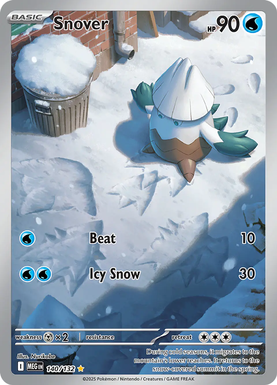 Snover 140/132 - ME01 Mega Evolution Illustration Rare (NM) 1
