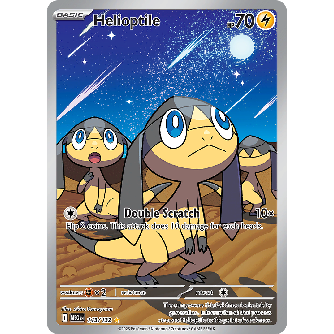 Helioptile 143/132 - ME01 Mega Evolution Illustration Rare (NM) 1