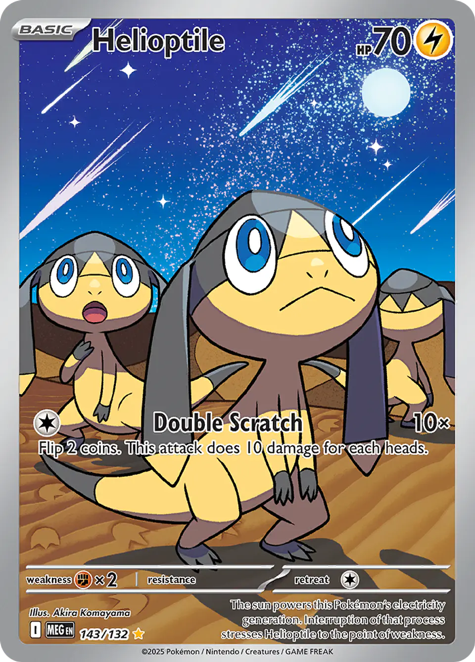 Helioptile 143/132 - ME01 Mega Evolution Illustration Rare (NM) 1