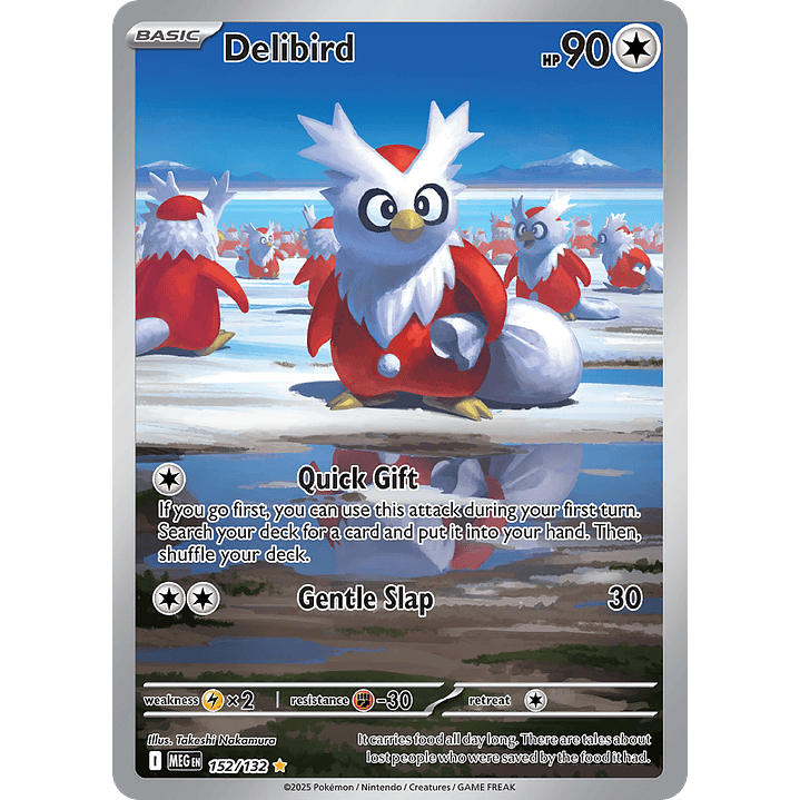 Delibird 152/132 - ME01 Mega Evolution Illustration Rare (NM) 1