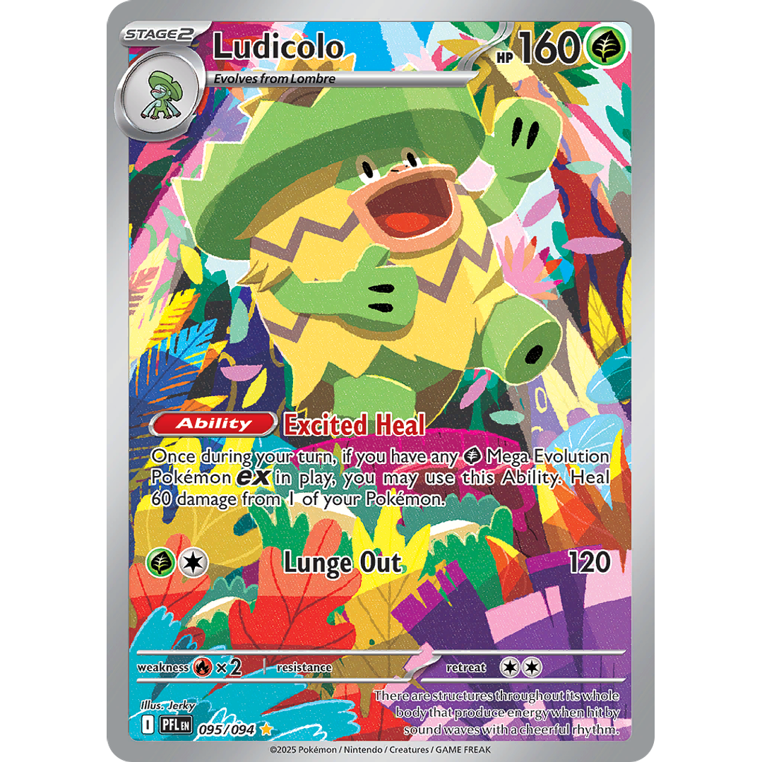 Ludicolo 095/094 - ME02 Phantasmal Flames Illustration Rare (NM) 1