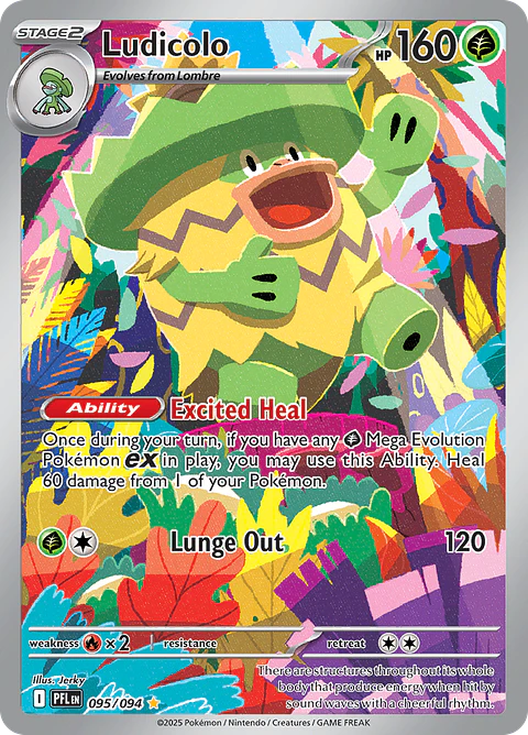 Ludicolo 095/094 - ME02 Phantasmal Flames Illustration Rare (NM)