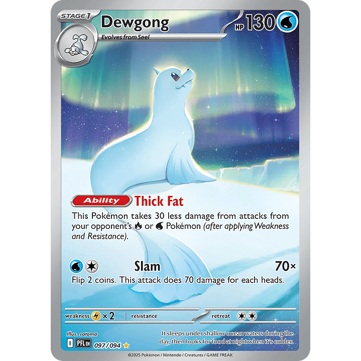 Dewgong 097/094 - ME02 Phantasmal Flames Illustration Rare (NM) 1