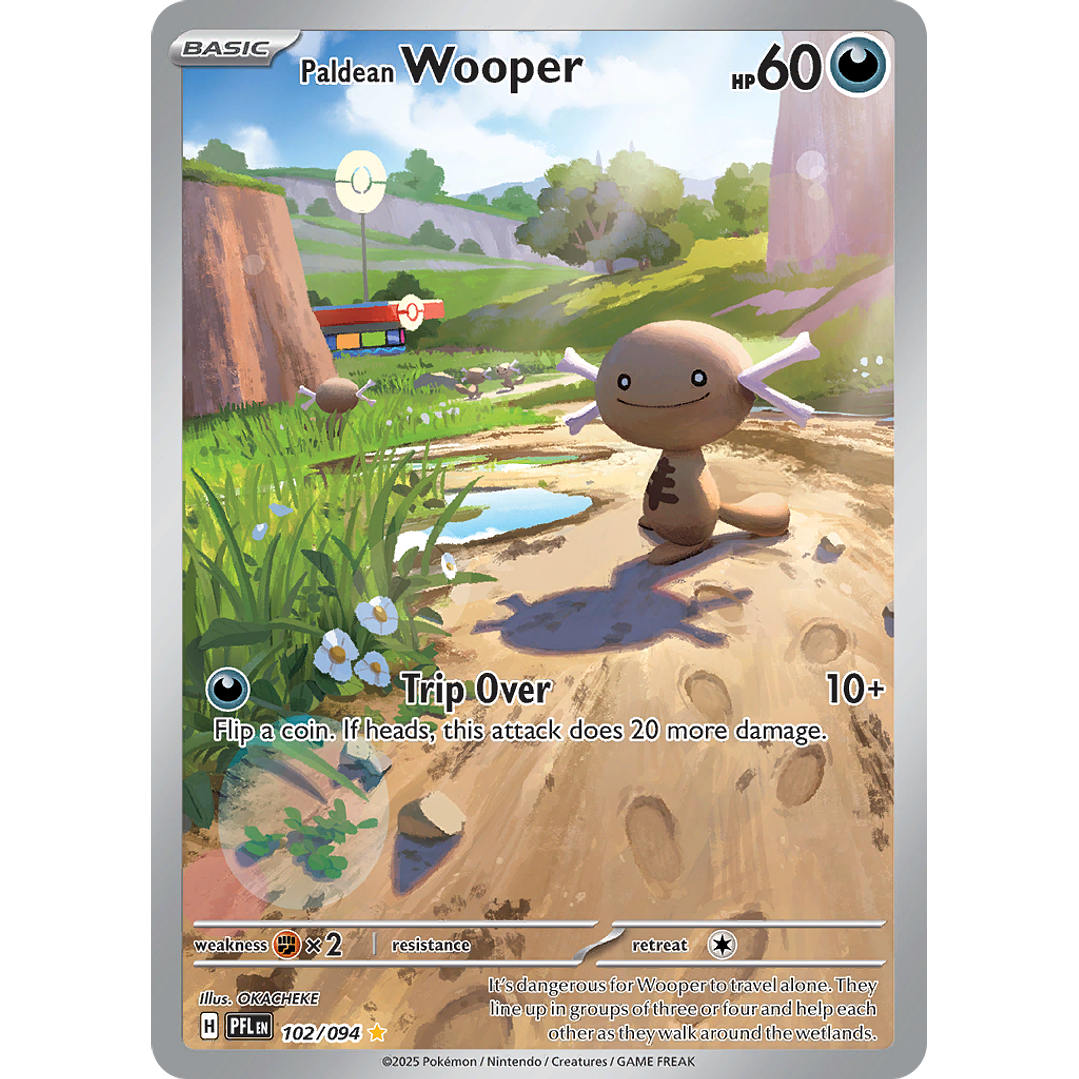 Paldean Wooper 102/094 - ME02 Phantasmal Flames Illustration Rare (NM) 1
