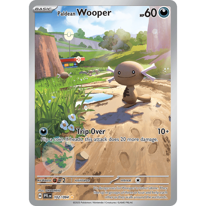 Paldean Wooper 102/094 - ME02 Phantasmal Flames Illustration Rare (NM) 1