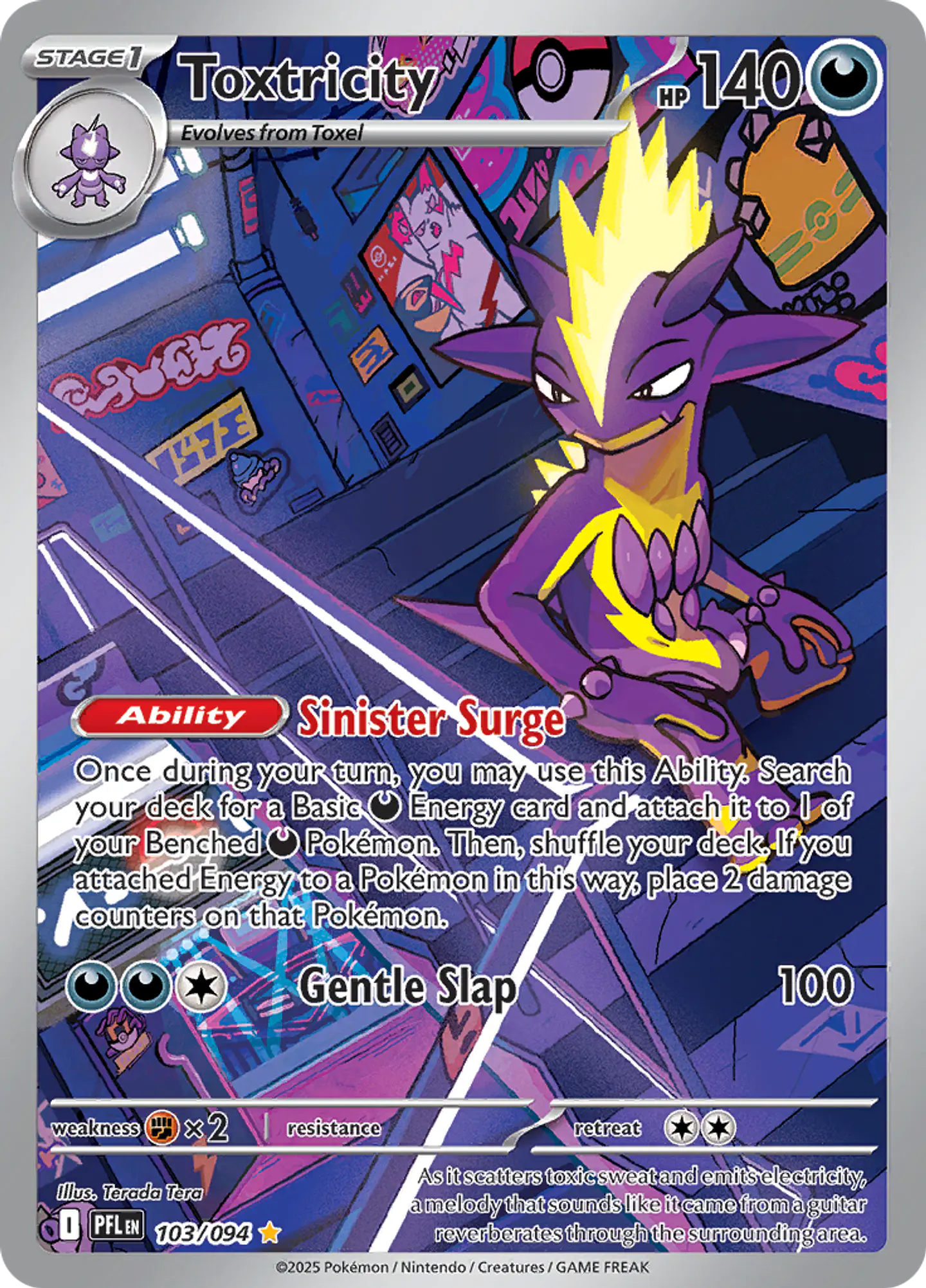 Toxtricity 103/094 - ME02 Phantasmal Flames Illustration Rare (NM) 1