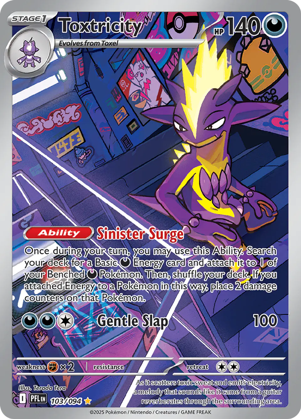 Toxtricity 103/094 - ME02 Phantasmal Flames Illustration Rare (NM) 1
