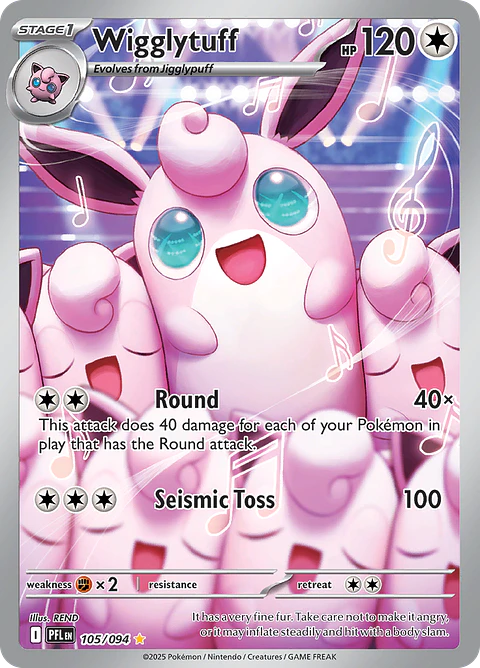 Wigglytuff 105/094 - ME02 Phantasmal Flames Illustration Rare (NM)