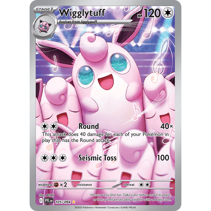 Wigglytuff 105/094 - ME02 Phantasmal Flames Illustration Rare (NM) 1