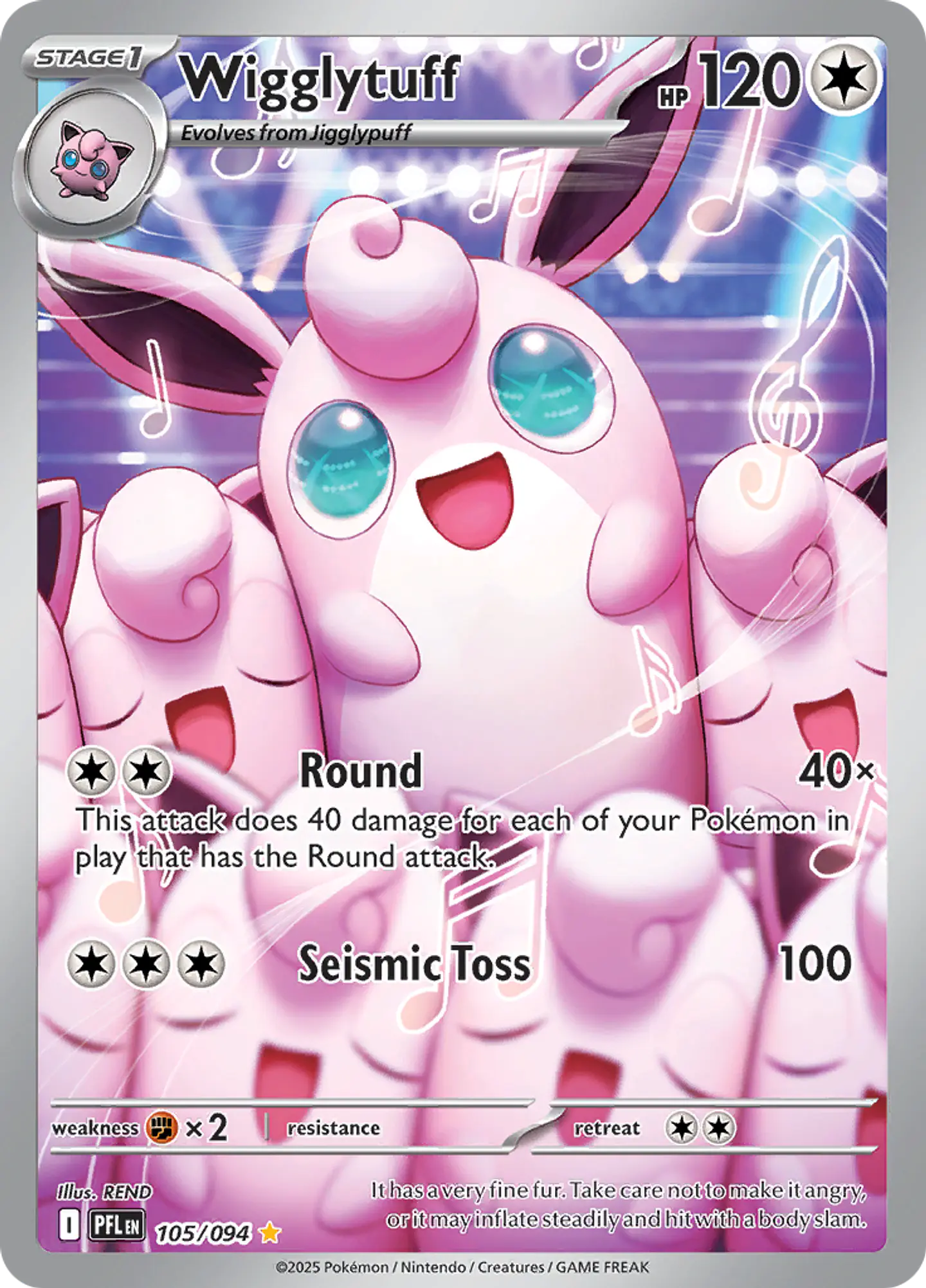 Wigglytuff 105/094 - ME02 Phantasmal Flames Illustration Rare (NM) 1