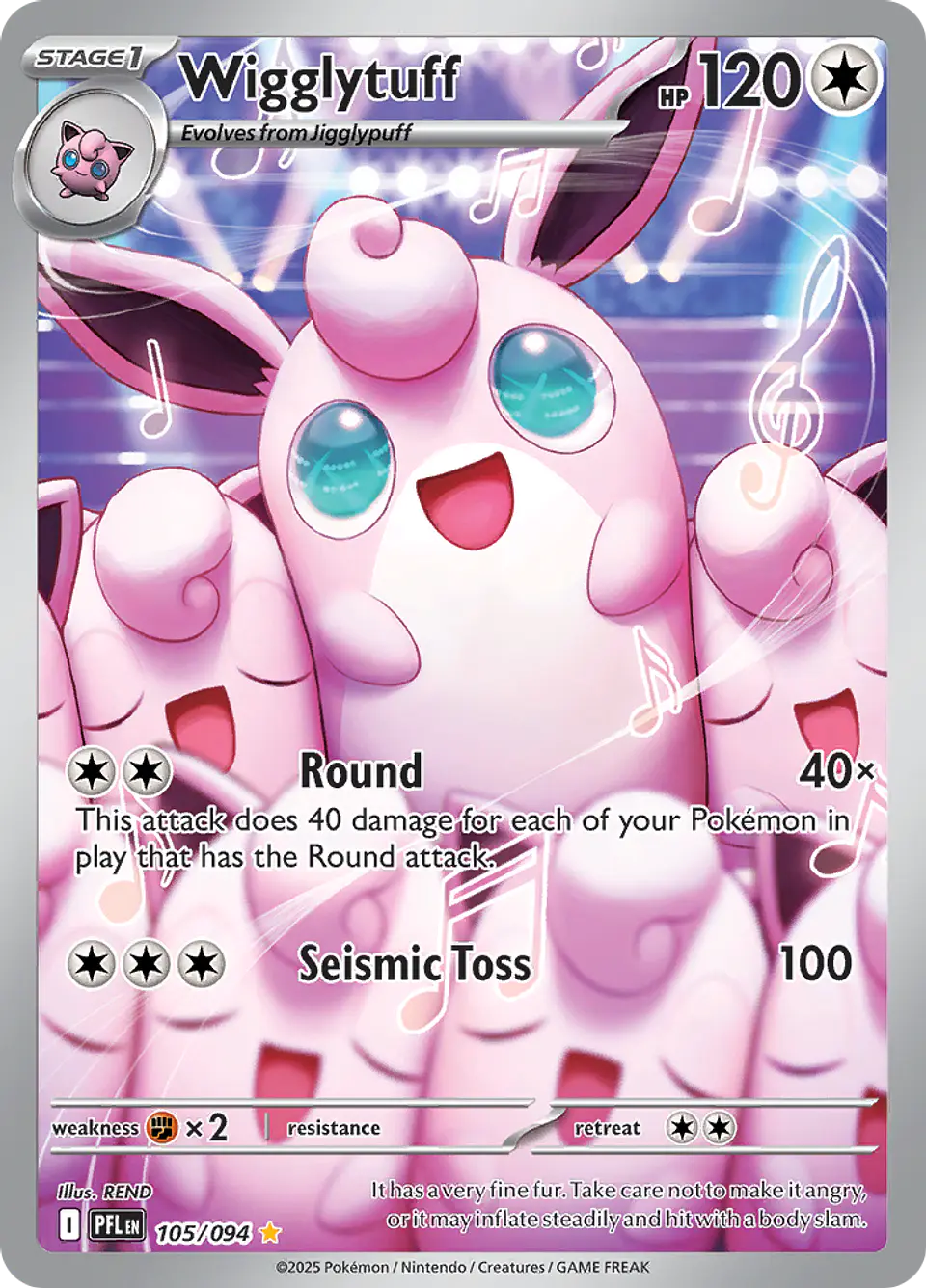 Wigglytuff 105/094 - ME02 Phantasmal Flames Illustration Rare (NM) 1