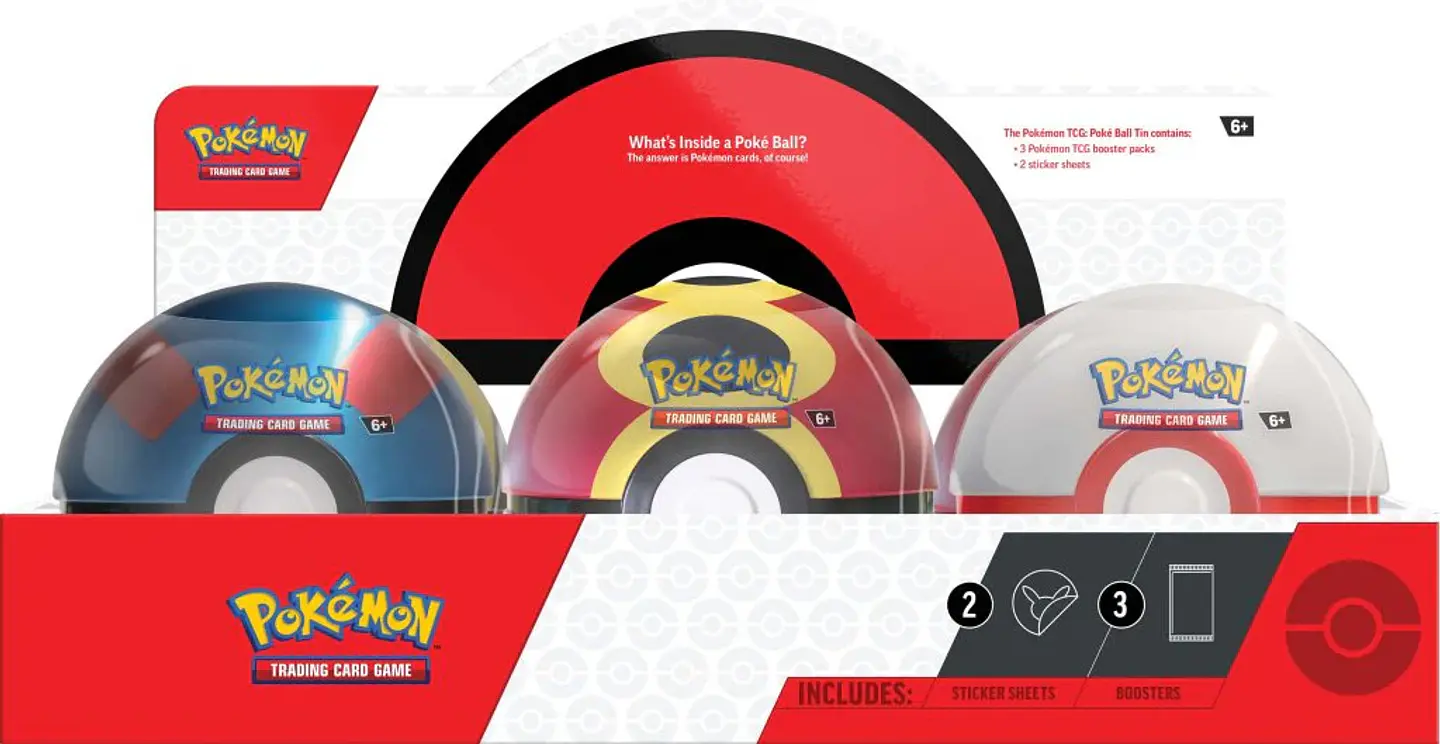 Poke Ball Tins 2025 (3 Boosters) 1