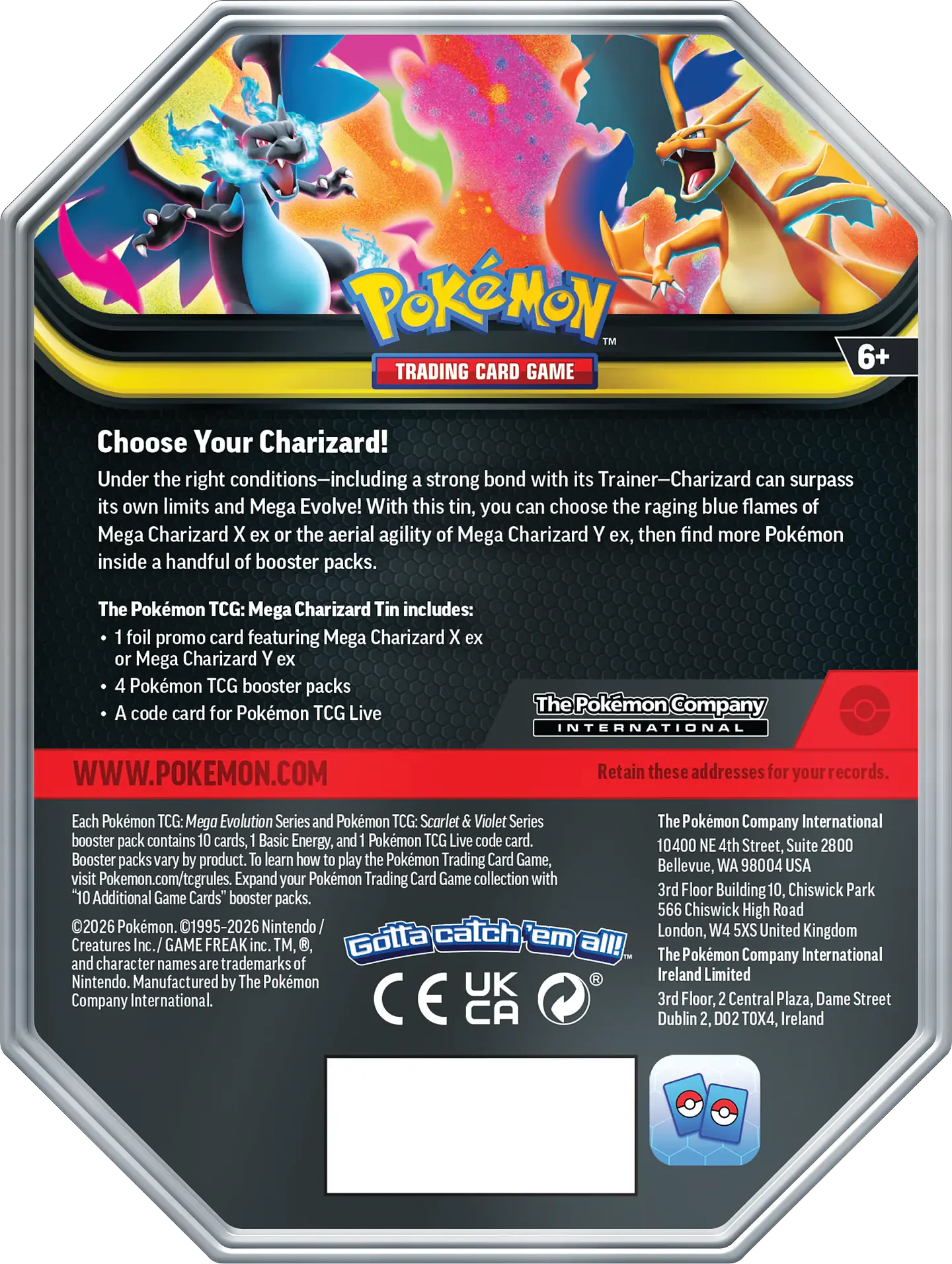 Mega Charizard X&Y Collector's Tin (4 Boosters) 4