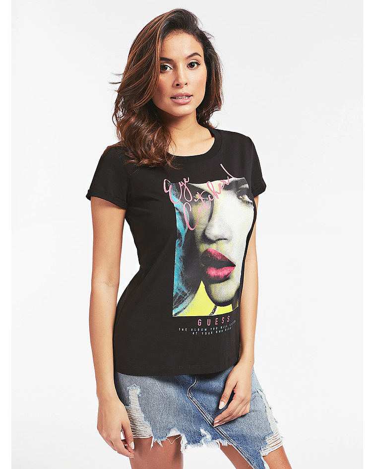 T-shirt Print Eye Catcher- Guess