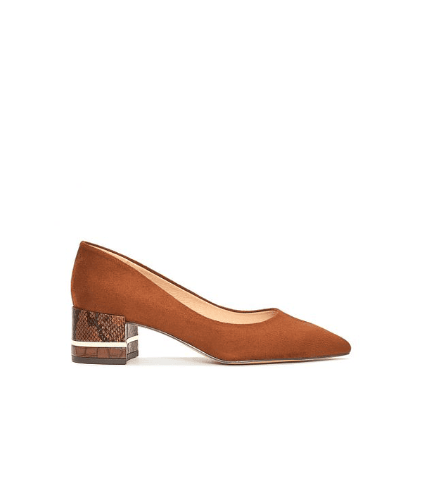 Sapato em Suede Salto Block - Menbur