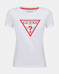 T-shirt Triângulo Algodão Orgânico Branco - Guess