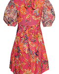 Vestido Curto Bordado Floral - SAHOCO