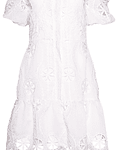 Vestido em Tule Bordado Branco - SAHOCO