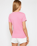T-shirt Triângulo Algodão Orgânico Rosa - Guess