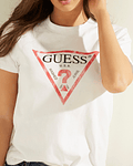 T-shirt Triângulo Envelhecido Branco - Guess