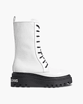 Bota Cano Médio em Pele Branco - Calvin Klein