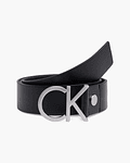 Cinto em Pele Fivela Prata - Calvin Klein