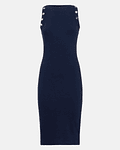 Vestido em Malha de Cavas Bodycon Irene Azul - Guess