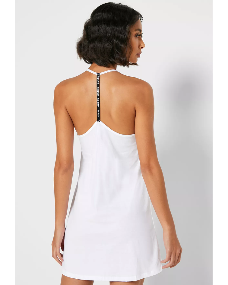 Vestido de Alças com Triângulo Branco - Guess