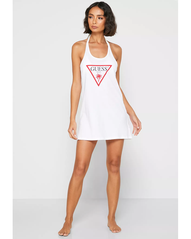 Vestido de Alças com Triângulo Branco - Guess