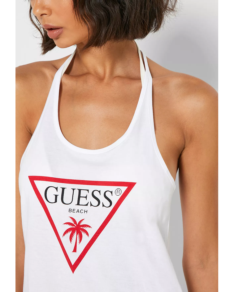 Vestido de Alças com Triângulo Branco - Guess