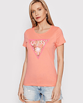 T-shirt SS Triângulo Cheeks Coral - Guess 