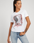 T-shirt com Print Bellavita Branco - Guess 