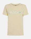 T-shirt Lettering Frontal Bessie Amarelo - Guess