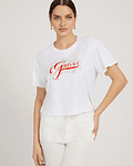 T-shirt com Pérolas Leontina Branco - Guess 