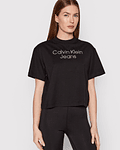 T-shirt Larga a Prata Preto - Calvin Klein