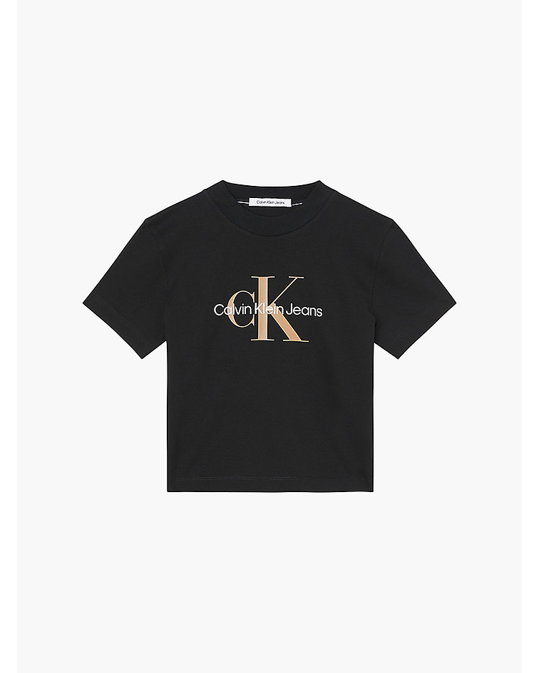 T-shirt Logo Preto e Bege - Calvin Klein