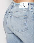 Calças em Ganga Cintura Subida - Calvin Klein