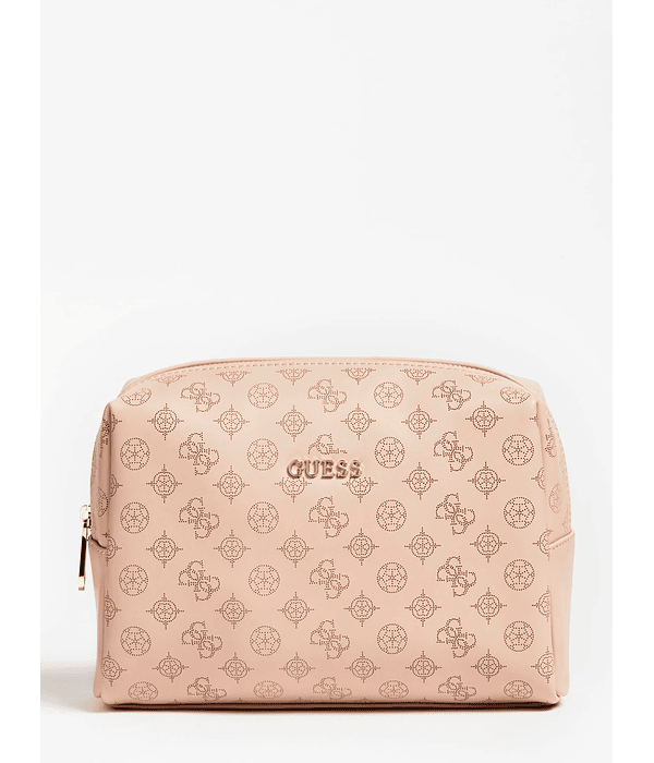 Necessaire Grande Logo Micro Perfurada Nude - Guess 